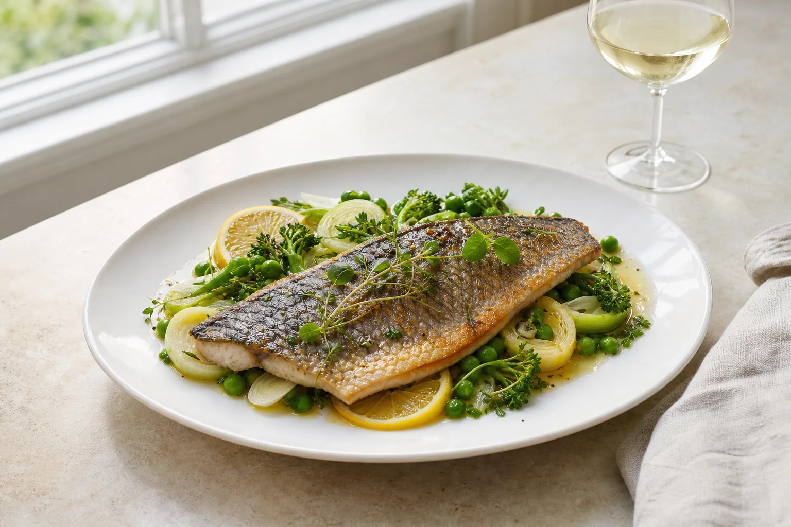 A bright culinary setting with tuna