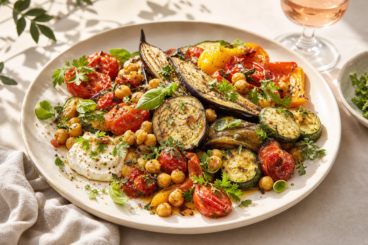 Een lichte culinaire setting met witlof